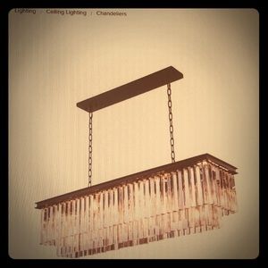 Crystal rectangle chandelier